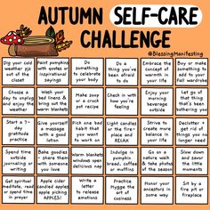 Blessing Manifesting, Self Care Challenge, Fall Mood Board, Fun Fall Activities, Fall Feels, Happy Fall Y'all, Autumn Activities, Self Care Routine