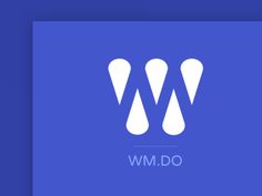 the wm do logo on a blue background