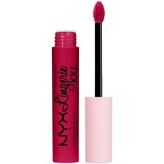 Lip Lingerie XXL Long-Lasting Matte Liquid Lipstick -  NYX Professional Makeup Lip Lingerie XXL is a vegan long-lasting liquid lipstick with 16HR wear, no crack, no-bleed, no fade, no transfer! All day comfort.    Benefits     Long-lasting liquid lipstick with a smooth matte finish This lip color creates the appearance of smooth, fuller-looking lips 16 hour no transfer longwear lip formula Xxtra fiery shades designed for warm & deep skin tones, this flexible formula provides lip color that moves Nyx Lip Lingerie, Makeup Ulta, Nyx Lingerie, Nyx Lip, Nyx Makeup, Lips Shades, Matte Lip Color, Lip Shapes, Deep Skin