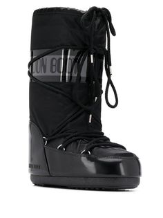 Shop Moon Boot Glance tall boots with Express Delivery - FARFETCH Snow Boots Black, Fancy Stuff, Moon Boot, Moon Boots, Tall Boots, Boots Black, Snow Boots, Winter Boot, Black Boots