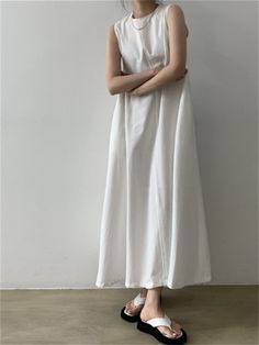 Long Linen Dress, Cotton Linen Dresses, Long Tank, Sleeveless Long Dress, Cotton Maxi, Maxi Dress Cotton, White Midi Dress, Midi Dress Sleeveless, Sleeveless Maxi Dress