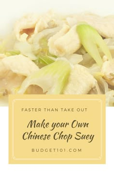 chicken and cabbage stir fry with the words, faster than take out make your own chinese chop