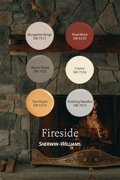 Tap this pin to order free color chips of warm and cozy paint hues from Sherwin-Williams. Create a cabin aesthetic with walls in Red Brick SW 6335, trim in Bungalow Beige SW 7511, and doors in Torchlight SW 6374. Or, mix and match from this winter-inspired palette to create the look that works for your home.

#SherwinWilliams #Fireside #Fireplace #Color #Paint Bungalow Beige, Cottagecore Home Decor, Cabin Aesthetic, Trendy Interiors, Cottagecore Home, Winter Inspired