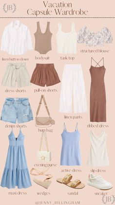 Women From Spain, Summer Basics 2024, 10 Day Vacation Outfits, Honeymoon Capsule Wardrobe, Honduras Outfit Ideas, Outfits For Portugal Spring, Quiet Luxury Beach Outfit, Hamptons Outfit Summer Classy, Spring Tourist Outfit