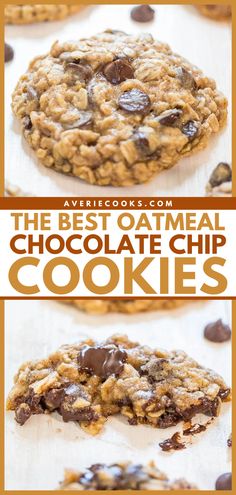 the best oatmeal chocolate chip cookies are made with only three ingredients, and they