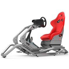 an image of a car seat that is in the shape of a racing simulator machine