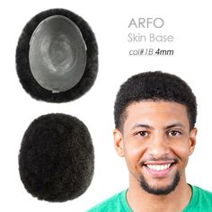 Style: Afro Curl Skin 4mm [SUPER POLY SKIN DURABLE TOUPEE ] The hair unit is medium skin knotted, medium density, durable enough, looks natural. [HIGH QUALITY AND COMPETITIVE PRICE] The mens toupee is 100% human hair, all hand tied. We control every production step strictly and try to offer the best price. [FIT CLOSELY] The hairpiece is 8''x10'', 4mm Afro Curl hair, 6'' in length. The hair piece can be cut to any size per bold part. [FREE HAIR STYLES FOR MENS HAIR PIECES] The hair toupee can be Free Hair Styles, Afro Hairstyles Men, Hair Unit, Mens Toupee, Hair Replacement Systems, Afro Curls, Afro Men, Hair Toupee, Curl Hair