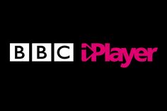 the bbc player logo is shown in pink and white on a black background with red letters