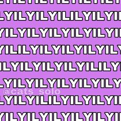 the letters are white and black on a purple background, which is also in different font styles