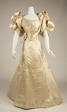 1893 Ball gown House Of Worth Gowns, Worth Dresses, Tea Dresses, Antique Dresses, 파티 드레스