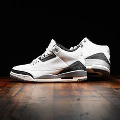 Leather upper Perforated tongue and collar Air cushioning Foam midsole Rubber outsole Color: Summit White/Fire Red/Cement Grey/Black Style: CT8532-106 Air Jordan 3 Retro, Cement Gray, Air Jordan 3, Newest Jordans, Jordan 3, A Bathing Ape, Latest Sneakers, Red Fire, Casio Watch