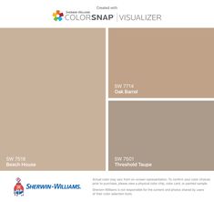 the color scheme for sherylin williams's paint swatches, which are neutral and