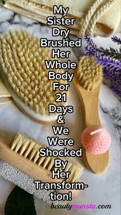 What happens when you incorporate the healing tool of dry brushing daily? You'll stand to gain so many of the benefits of dry brushing. Make sure you learn how to dry brush the right way.... How To Dry Brush, Skin Brushing, Dry Brush, Body Brushing, Natural Beauty Tips