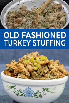 stuffing recipes turkey thanksgiving fashioned old recipe traditional bread dressing celery saved homemade Traditional Turkey Stuffing, Homemade Turkey Stuffing, Thanksgiving Turkey Stuffing, Turkey Stuffing Recipe, Turkey Dressing Recipe, Traditional Thanksgiving Dinner Menu, Hot Turkey Sandwiches, Stuffing Thanksgiving, Turkey Stuffing Recipes