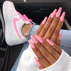 Sherlinanym Nails, Noel Nail, Nail Orange, Nail French, Nail Red, Pink Manicure, Color Nails, Pink Nail