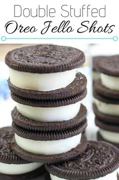 oreo cookies stacked on top of each other