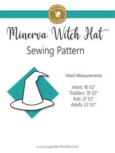 a sewing pattern for the minnesota witch hat, with instructions on how to sew