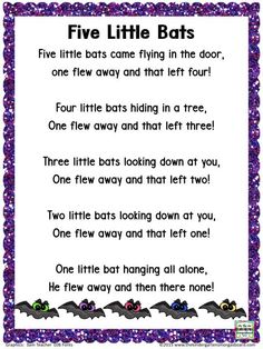 five little bats poem for kids