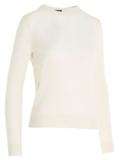 White Cashmere Crew neck Long sleevesComposition: 100% wool American Clothing Brands, White Cashmere Sweater, Cashmere Sweater Women, Sweater Fits, White Cardigan, Cashmere Sweater, White Sweaters, Knitwear Women, Blouse Dress