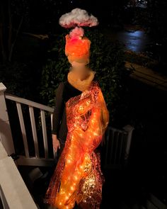 My homemade volcano costume Volcano Costume, Volcano Diy, Homemade Volcano, Miss Universe National Costume, Fire Costume, Minecraft Costumes, Amazing Halloween Costumes, Diy Costume, Diy Costumes