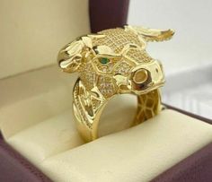 2.55 Ct Diamond Bull Ring Angry Bull Diamond Ring Animal Diamond Ring Bull Face Ring Bull Head Ring Custom Diamond Ring Gift For Him Ring Size:7 - All Size Personalize:Yes ✥ O T H E R ∙ I N F O R M A T I O N ✥ ♦ Due to every item in our shop is made to order we are open for moderate customization on demand. Contact us prior to the order. ♦ Your item will be nicely packed to gift in elegant jewelry boxes. ♦ The jewelry Certificate will be sent separately if demanded prior to the order. Contact us for more details. ✥ T U R N ∙ A R O U N D ∙ T I M E ✥ ♦ Our turnaround time is about 6 days for the given design and finish or from 7 to 10 business days for custom-made designs. This can change during peak seasons. ✥ If you can't find the information you need or need some advice for your design, f Men's Rings Bull, Bull Face, Taurus Ring, Red Diamonds, Bull Ring, Custom Diamond Rings, Mens Band Rings, Face Ring, Green Emerald Ring