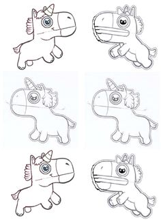 some drawings of different kinds of animals