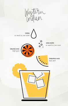 an orange juice poster with instructions on how to make it