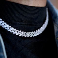 Diamond Necklace For Men, Scamming Lifestyle, Diamond Necklace Men, Diamond Chains For Men, Cuban Link Choker, Cuban Link Chain Men, Argentium Silver Jewelry, Cool Rings For Men