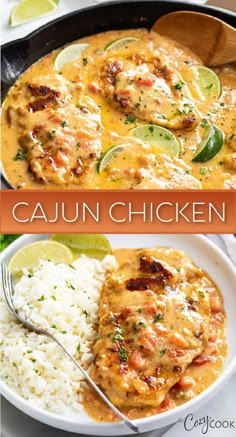 chicken breast with a creamy cajun sauce and a side of rice. Avocado Dip, Meat Markets, Easy Chicken Dinner Recipes, Cajun Chicken, Health Dinner Recipes, Chicken Dishes Recipes, Poultry Recipes, Chicken Dinner Recipes