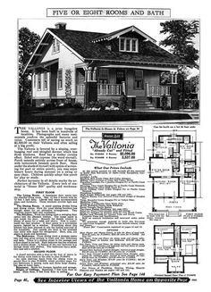 an old house that is featured in the sears homes catalog, with its floor plans