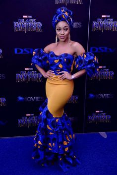 Thando Thabethe | So georgous!! Party Dress Designs, African Party Dresses, Ankara Long Gown Styles, Dress Ankara, African Prom Dresses, African Fashion Designers, African Wedding Dress, Ankara Dresses