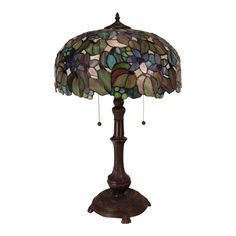 Large Art Nouveau Style leaded stained glass and metal base table lamp  27" H x 14" Dia. Metal Base Table, Metal Table Base, Glass Lamps, Eclectic Living Room, Stained Glass Lamps, Green Power, Style Table, Art Nouveau Style, Vintage Table Lamp