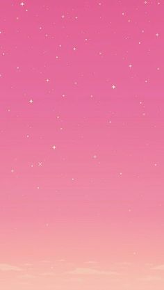 the sky is pink and has stars on it