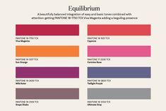 the color scheme for an equilitum is shown in red, orange and purple