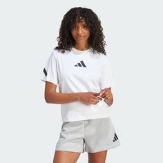 adidas Shop the adidas Z.N.E. Tee - White at adidas.com/us! See all the styles and colors of adidas Z.N.E. Tee - White at the official adidas online shop. Adidas Tshirt, Running Clothes Women, Adidas Supernova, Football Jackets, Training Clothes, Adidas T Shirt