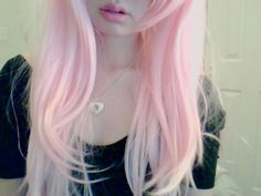 Babydoll Grunge, Pale Pink Hair, Baby Pink Hair, Mlp Fluttershy, Long Pink Hair, Coquette Icon, Doll Angel, Light Pink Hair, Pfp Discord