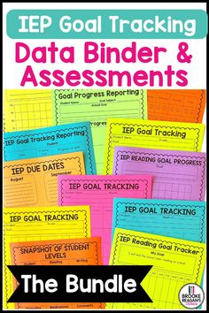 the iep goal tracking data bind and assessments for students to practice their reading skills