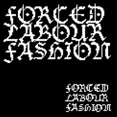 an old computer font with the words force and armor fashion on it