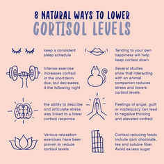 natural ways to lower your cortisol levels with a few simple adjustments. #cortisol #wellness #natural #burnoutrecovery Healing Cortisol Imbalance, High Vs Low Cortisol, How To Manage High Cortisol, Managing Cortisol Levels, Naturally Lower Cortisol, High Cortisol Workout, Low Cortisol Breakfast, Regulating Cortisol Levels, Food To Lower Cortisol