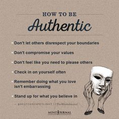 a poster with the words how to be authentic