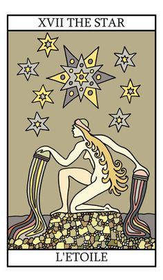 a tarot card with the words vii the star