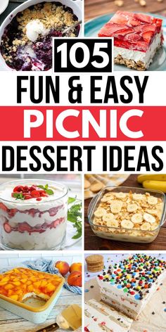 desserts for outdoor picnic Cute Picnic Desserts, Picnic Desserts Outdoor, Desserts Picnic, Picnic Dessert Ideas, Cookout Dessert, Summer Picnic Food Ideas, Whip Recipes