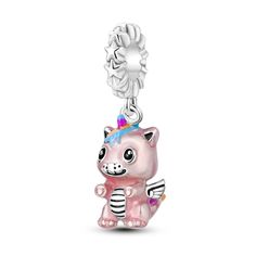 925 Sterling Silver Baby Unicorn Charm for Bracelets Fine Jewelry Women Pendant Fatima Hand, Unicorn Charm, Beautiful Unicorn, Bracelet Pandora, Baby Unicorn, Pandora Bracelet Charms, Cat Charm, Bracelet Diy, Butterfly Charm