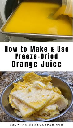 how to make and use freeze - dried orange juice in the microwave or on the stove