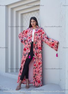 * Original Bird Printed Fabric use in OFMD TV Show. * OFMD break up robe and it is crafted beautifully and super cozy. * Luxury Pink Bird Velvet Cotton Banyan Kimono Gown, * Is the same fabric use in OFMD * Kimono made with printed velvet fabric which is fresh and new. * Pure Soft Cotton Pink Color Lining use inside of Banyan, * This Velvet fabric is hand printed and it is the specialty of this piece. * Customization Available *Hand block-printed *100% Indian Cotton Velvet Fabric. *Hand Block Pr Printed Velvet Fabric, Bird Print Fabric, Kimono Gown, Cozy Luxury, Printed Kimono, Printed Velvet, Pink Bird, Print Kimonos, Indian Cotton