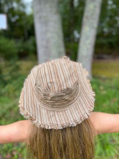 Hemp Linen Sun Hat - 4 Color Options! Just in from Nepal!  Perfect for Spring Break or Summer...at the beach, pool, festival or just hanging around. Color options:  Sage Stripe, Sage, Tan Neutral, or Neutral linen   *Hemp sun hat made from hemp and cotton linen with a soft organic cotton lining, wire brim makes it easy to reshape. Wide brim perfect to protect your head and face from too much sun.  *This hat is lightweight and flexible so that can be folded for easy carrying.  *Easily gets back i Adjustable Cotton Beach Hat, Adjustable Cotton Hat For The Beach, Beige Coastal Beach Hat, Coastal Beige Beach Hat, Cotton Bucket Hat With Short Brim For Beach, Cotton Beach Bucket Hat With Short Brim, Cotton Wide Brim Hat For Beach Season, Wide Brim Cotton Hat For Beach Season, Wide Brim Cotton Beach Hat