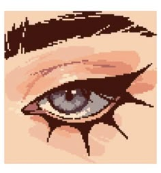 an eye is shown in this pixel art style