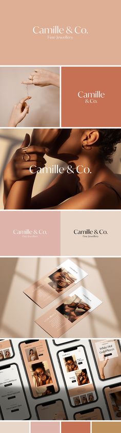 Brand Identity | Darcy Lane designlife #shopifylogo #designtip #graphicdesignclub. Brand Identity Design Jewelry, Jewelry Brand Color Palette, Feminine Brand Identity, Jewelry Color Palettes, Reliable Aesthetic, Brand Identity Design Luxury, Luxury Color Palette Branding, Brand Identity Jewelry, Jewelry Brand Identity