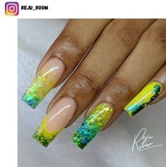 44+ Jamaican Nail Designs for 2024 - Nerd About Town Dope Nail Designs, Dope Nails