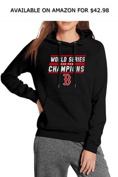 Womens 2018 World Baseball Series Champions Hooded Sweatshirt Classic Coat Black Fleece ◆ AVAILABLE ON AMAZON FOR: $42.98 ◆ Whether you're working out, running errands or just relaxing at home, this versatile hoodie will keep you comfortable. Made with medium-weight fleece, featuring our signature Dri-Power moisture wicking technology to keep body heat in so you can stay warm and dry. Ribbed waistband and cuffs offering a secure fit, a front pocket offers convenient storage. Drawstring hood easi Classic Coat, Classic Coats, Black Fleece, Coat Black, Body Heat, Black Coat, Medium Weight